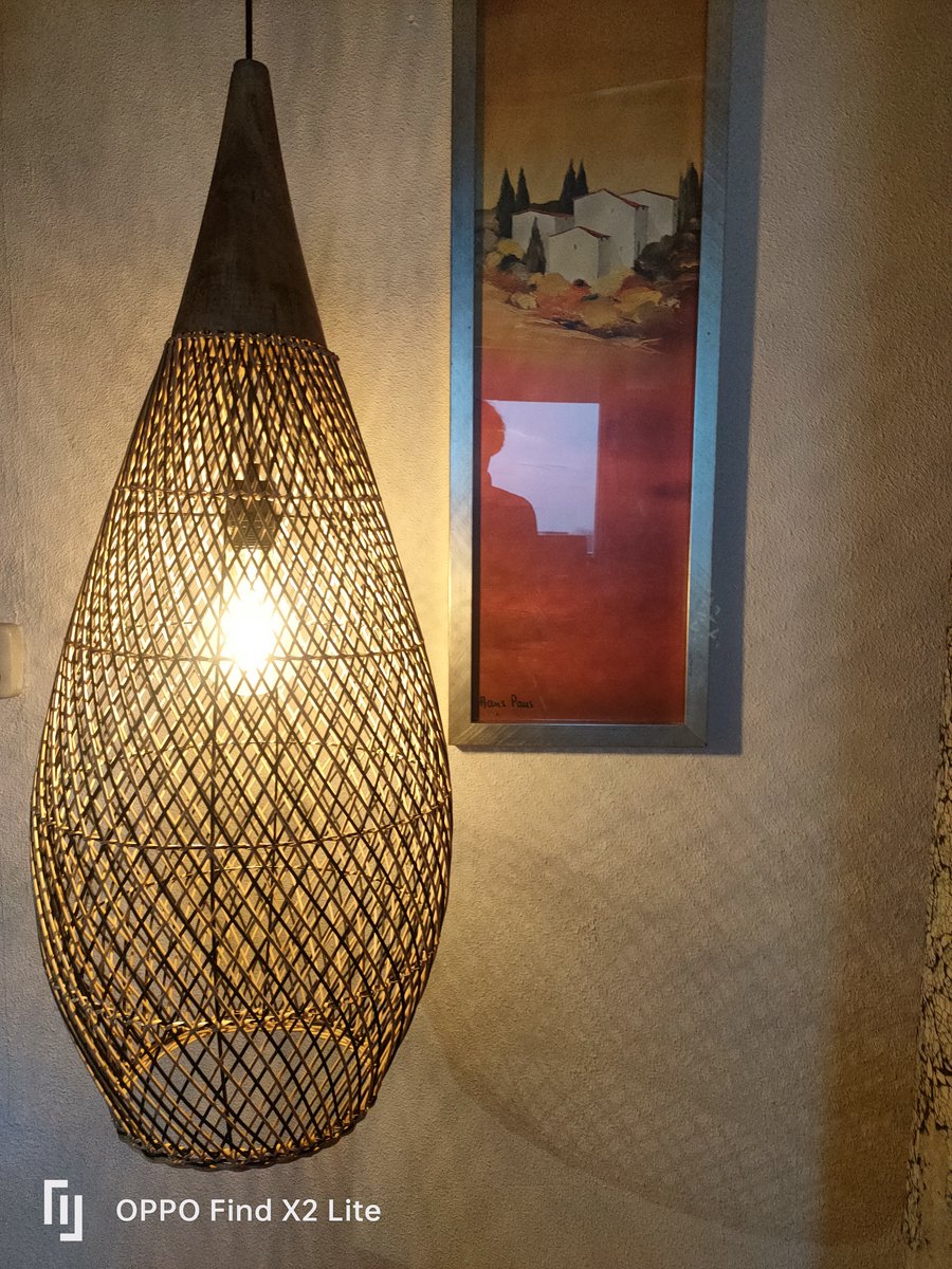Hanglamp Tropi Design Rotan lamp woonkamer Slaapkamer 70 x 30 cm