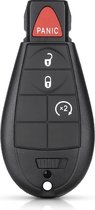 XEOD Autosleutelbehuizing - sleutelbehuizing auto - sleutel - Autosleutel / Geschikt voor: Dodge 3 knops & panic knop