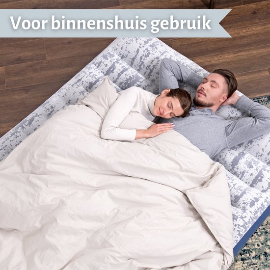 Bestway luchtbed - 2-Persoons - 152 x 203 x 30 cm - Blauw - Inclusief pomp - Hoeslaken en Reparatieset van Bestway — afbeelding 4