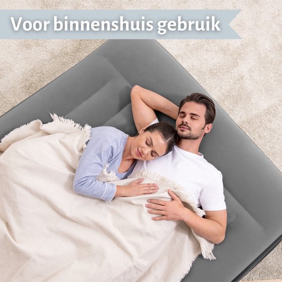 Bestway luchtbed - 2-Persoons - 152 x 203 x 46 cm - Grijs - Inclusief pomp - Reparatieset van Merkloos — afbeelding 5