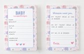 Babyshower invulkaarten | Baby voorspellingskaarten | Baby Olifant | Inclusief bewaarzakje | 30 stuks | A6 formaat