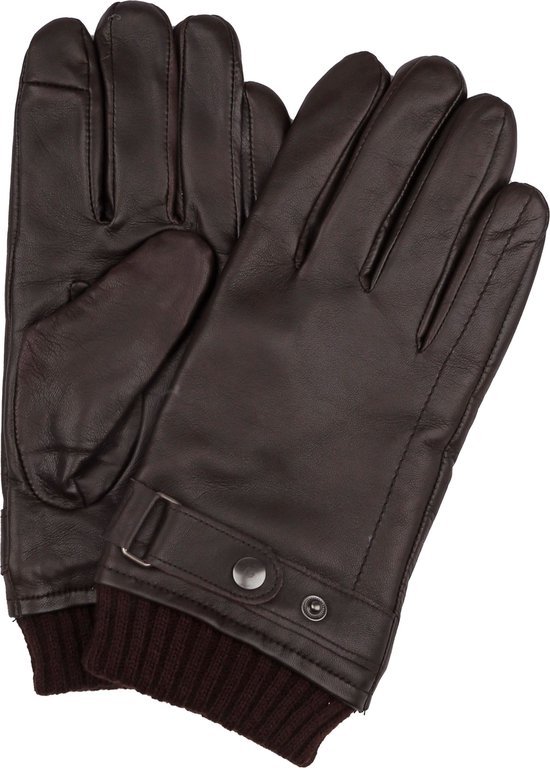 Suitable - Handschoen Leer Bruin - Heren - Maat 8.5 -