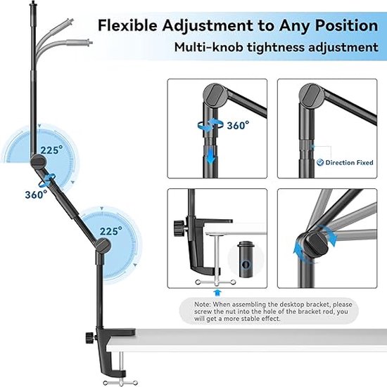 professional microphone arm - QuadCast Boom Arm Stand / microfoonhouder, microphone arm standard adjustable microphone stand - Microfoonstandaard33.5 x 14.5 x 6 centimetres