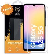 2-Pack Samsung Galaxy A25 Screenprotectors - MobyDefend Case-Friendly Screensavers - Gehard Glas - Glasplaatjes Geschikt Voor Samsung Galaxy A25