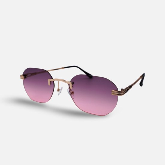 Montuurtjevoorjou - Bossa Gradient Purple - Zonnebril - Zonnebril heren en dames - Metaal - Paars van Montuurtjevoorjou — afbeelding 2