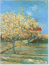 Tuinschilderij Boomgaard in bloei - Vincent van Gogh - 60x80 cm - Tuinposter - Tuindoek - Buitenposter
