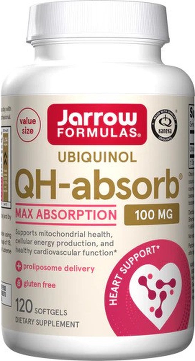 Goedkoopste QH-Absorb, Ubiquinol 100 mg (120 softgels) - Jarrow Formulas