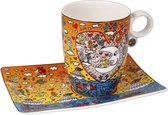 Goebel - James Rizzi | Kop en schotel The Romance of the Sea | Porselein - 19cm - 400ml