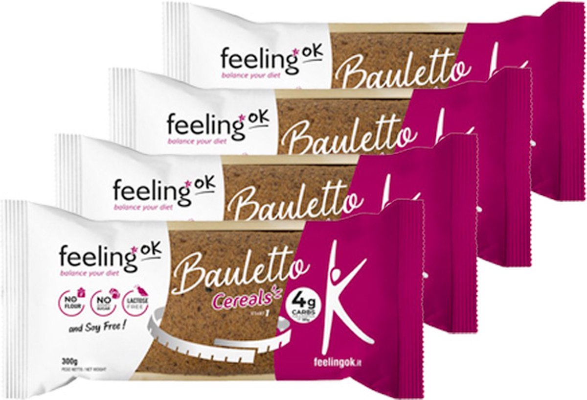 Goedkoopste Feeling OK | Bauletto Cereals | 4 stuks | 4 x 300 gram