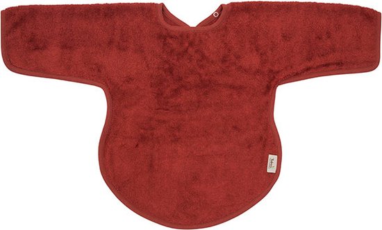 Bavoir Timboo Manches Elastiques XL Bamboo 36x34cm Avec Bouton Pression | bois de rose