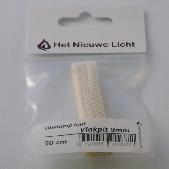 Het Nieuwe Licht ® - Platte olielamp lont - 9mm vlakpit - voor petroleum lamp