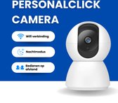 PersonalClick Wifi Camera binnen Ouderen Live P08 - IP Camera - Nederlandse app - Geen kabel nodig - Wifi Beveiligingscamera - Indoor camera - Full HD Resolutie – Wifi - Wit