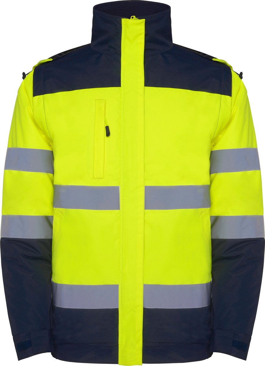 Roly Epsylon Parka RY9304 - Navy Blue 55/Fluor Yellow 221 - XXL