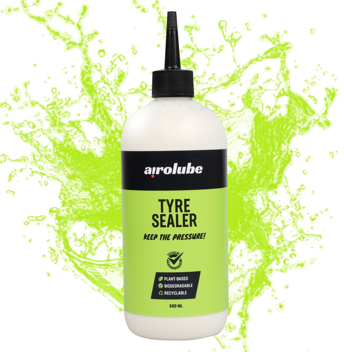 Airolube Natuurlijke Tubeless Vloeistof - Tyre Sealer - Tubeless Sealant - Tyre Repair - Bandenreparatie spray - Tire Sealant - Anti-lek vloeistof - 500 ml