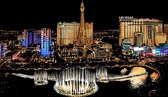 Kraskunst met afbeelding van Las Vegas. Grote hobby die een mooi stuk creëert, het waard om aan de muur te hangen. Afmeting 40x28cm. Stylus en penseel inbegrepen.