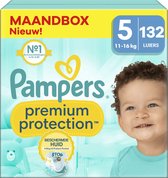 Pampers - Protection Premium - Taille 5 - Boîte mensuelle - 132 couches - 11/16 KG