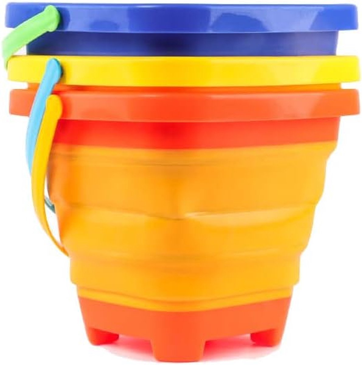 Goedkoopste 3-delige opvouwbare emmer telescopische zandemmer siliconen vouwemmer voor kinderen strand spelen camping water vis wassen tuin zomer zwemmen speelgoed thuis