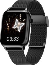Bizoule Smartwatch Beso - Smartwatch Dames & Heren - 43mm - Horloge met Belfunctie - Full HD - Bloeddrukmeter - Stappenteller - Android & iOS - Zwart