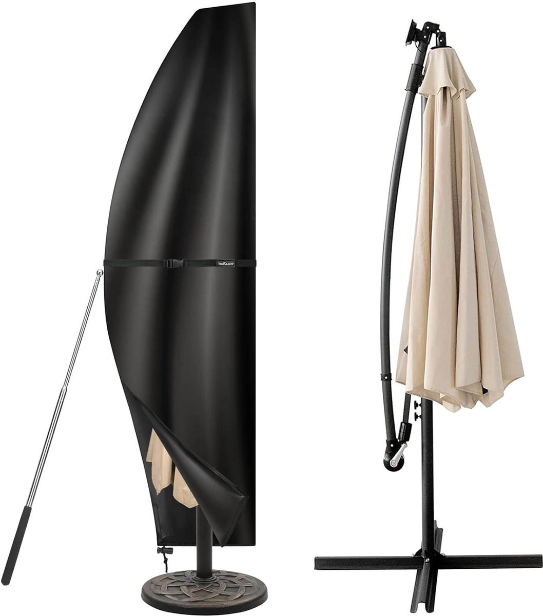 Parasolhoes zweefparasol grijs 300 cm kopen? Tuinmeubelhoezen Parasolhoes zweefparasol grijs 300 cm kopen? Tuinmeubelhoezen