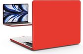 Laptophoes - Geschikt voor MacBook Air 2022 Hoes - Case voor 13.6 inch Air met M2 Chip (2022) - Model A2681 - Paars