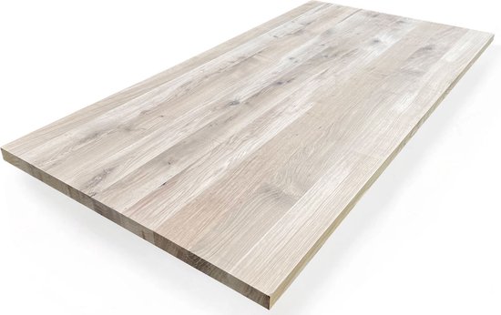 Eiken plank 300 x 80 cm 40 mm - Eiken plank - Eikenhouten plank - Boomstamtafel - Meubelplaat - Houten tafel