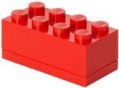 LEGO - Mini Box 8 Lunchbox - 4,6x9,2x4,3 cm - Rood