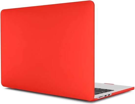 Housse d'ordinateur portable rouge mat pour un MacBook Air 13,6 pouces avec puce M2.
