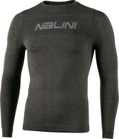 Nalini - Unisex - Ondershirt Fietsen - Lange Mouwen - Thermo - Onderkleding Wielrennen - Groen - MELANGE LS - S/M
