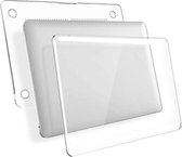 Laptophoes - Geschikt voor MacBook Air 13 inch Hoes - Case voor Air 2018-2021 (M1, A1932 t/m A2337) - Transparant