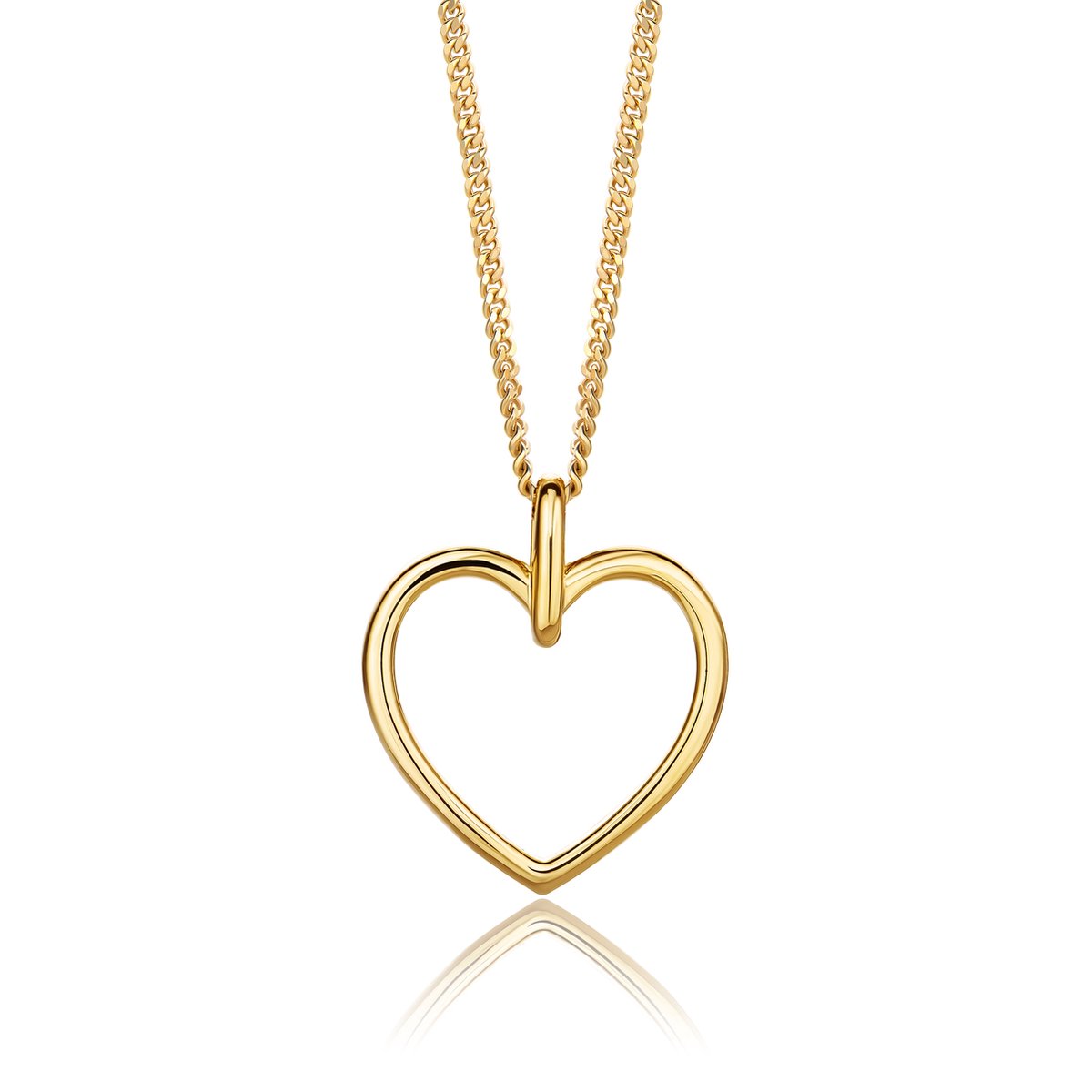 Miore Pure Collier Ketting Dames - Verguld Zilver - Hypoallergeen - 45 cm