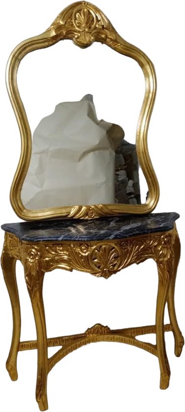 Barok luxe kaptafel met spiegel Goud