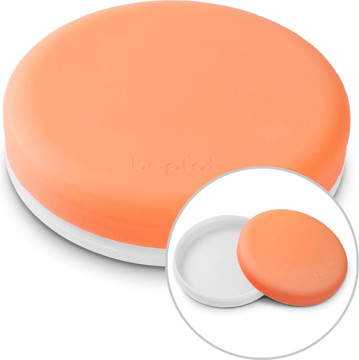Boplat® Lunchbox - Broodtrommel - Bioplastic - BPA vrij - Wit oranje