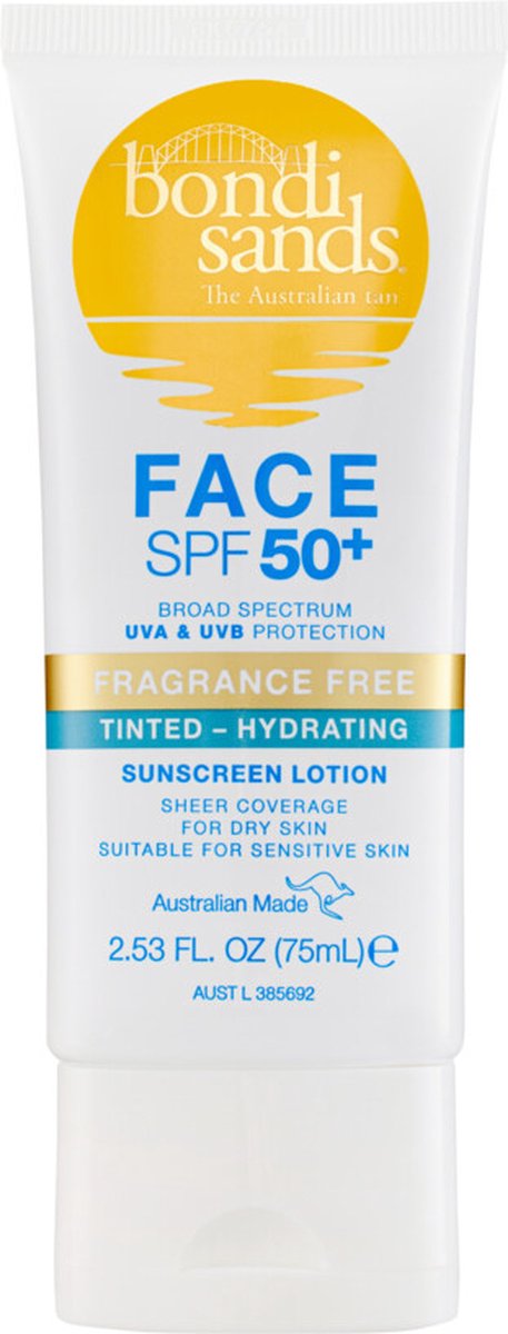 Goedkoopste BONDI SANDS - Sunscreen Face Lotion SPF 50 F/F Tinted – Hydrating