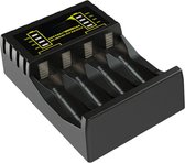 USB Penlite batterij oplader - 4x AAA/AA - 1.5V - N4008 - Zwart