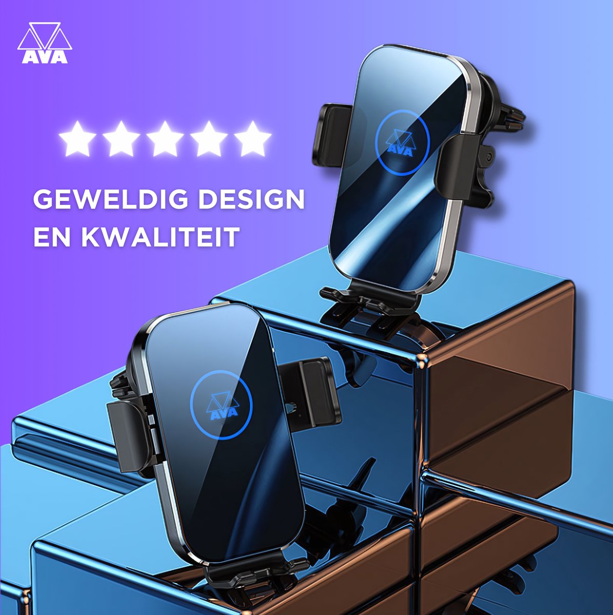 AVA AVA Electronics Telefoonhouder Draadloze Oplader - afbeelding 3