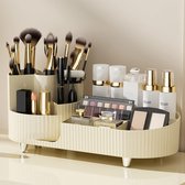 YONO Make Up Organizer Staand - Opbergsysteem voor Skincare / Parfum / Cosmetica / Lippenstift / Nagellak / Beauty Houder - Ivoorkleur