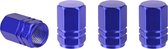 Aluminium Ventiel doppen - Ventieldopjes auto - Styling - 4 stuks - Blauw