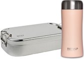 Retulp - Tumbler Thermosbeker + Lunchbox Pakket - Broodtrommel - Thermosfles - Lunchbox volwassenen - Set van 2