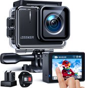 iZEEKER iA100 Action Camera -4K30FPS 20MP WiFi 40M -Underwater Camera Ultra HD Touchscreen- Waterproof Vlog Bicycle Helmet Camera