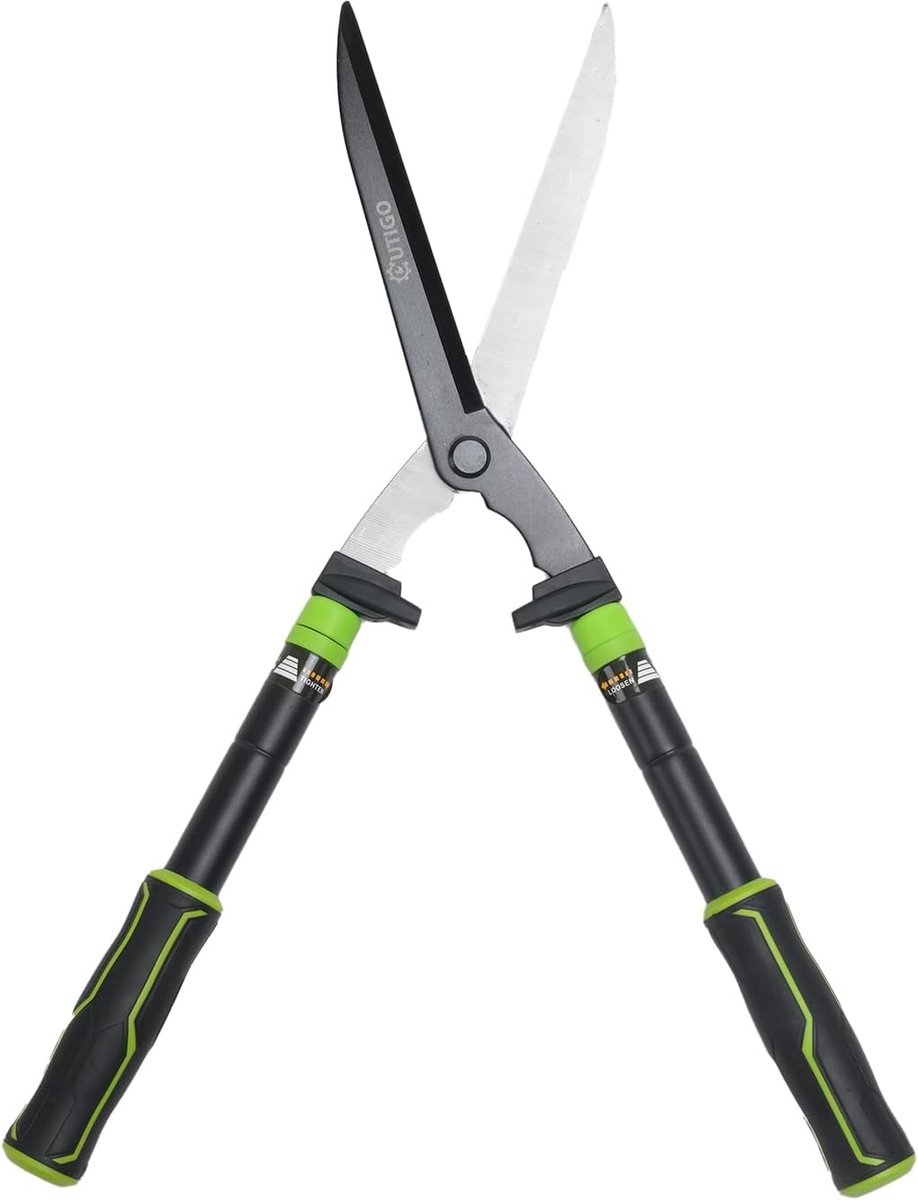 Schaar 560 mm, Buxusschaar met gekartelde rand, Aanslagbuffer, Ergonomische handgrepen, Verstelbare messpanning,