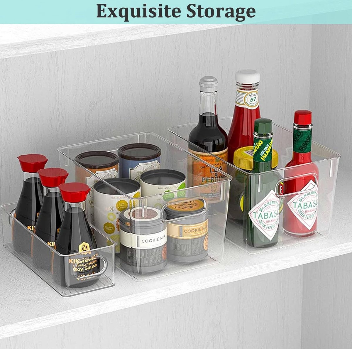 Koelkastorganizer set voorraadkamer snacks blikjes keuken HOGE KWALITEIT MATERIAAL 4-delige