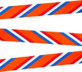 3BMT - Afzetlint markeer lint oranje - rood-wit-blauw - 10 meter
