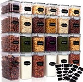 CALIYO - Bidons alimentaires - ensemble de 24 Boîtes de conservation hermétiques - Bocaux de conservation - Récipient de conservation des Nourriture - Pot de bonbons