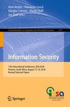 Communications in Computer and Information Science 973 - Information Security