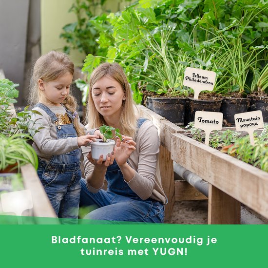 YUGN Étiquettes pour plantes 20 pièces - Bois - dont 1 stylo - Bouchons pour Plantes Étiquetage des plantes - Étiquetage des herbes - Étiquettes à coller Panneaux de potager - Astuce cadeau