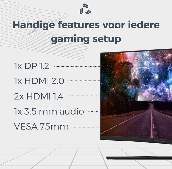 GAME HERO® 27 inch Full HD VA Curved Monitor - Gaming Monitor - 240hz Monitor - 1ms - Game Hero