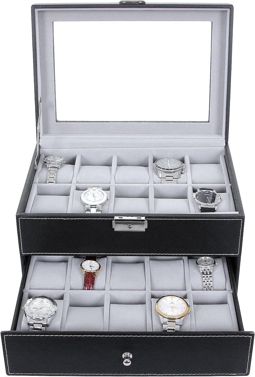 horlogebox - horlogekussen, horlogekast \ horloge doos 20.5D x 28.5W x 16.5H centimetres
