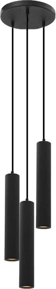 Olucia - NADI - Hanglamp - Zwart - 3L - Vorm: Cilinder