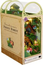 CNL Sight Boek Nook Kit - DIY 3D Houten Puzzels Boekenplank Invoegen Diorama Decor - poppenhuiskit -3D Houten Puzzel Firefly Forest Decoratieve Boekensteun met Verlichtingssets voor tieners en volwassenen