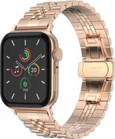 Selencia Jubilee stalen bandje voor de Apple Watch Series 1 / 2 / 3 / 4 / 5 / 6 / 7 / 8 / 9 / SE - 38 / 40 / 41 mm - Rosé Goud
